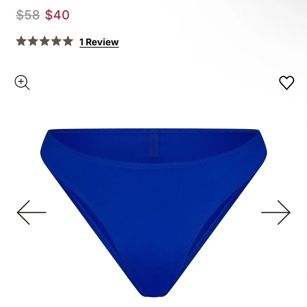 SKIMS Cobalt Blue Triangle Bikini Top